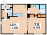 GRANPASEO中野新橋 1LDKの間取り