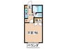 シャンブルＡ 1Kの間取り