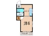 コ－ポ７０００ 1Kの間取り