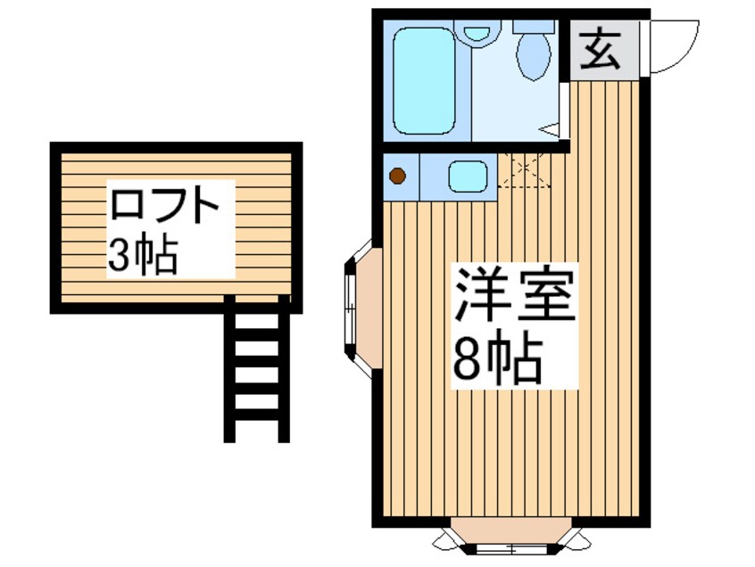 間取図 日の出ハイツ前谷