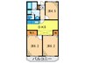 アメニティ芦田第３マンション 3DKの間取り