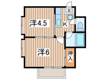 間取図 シャルルカツマタＢ棟