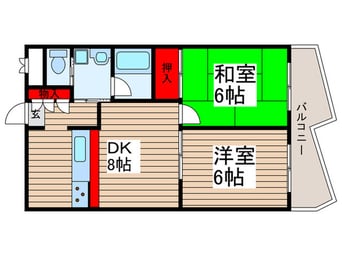 間取図 ロッヂ・デ・モンタン津田沼