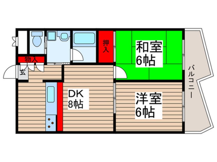 間取図 ロッヂ・デ・モンタン津田沼