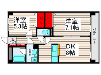 間取図 フォルティーヌ皿沼