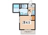 MELDIA相武台前Ⅱ 1Kの間取り