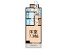 S-RESIDENCE 月島 1Kの間取り
