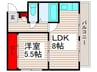 竹の塚グリーンハイツ 1LDKの間取り