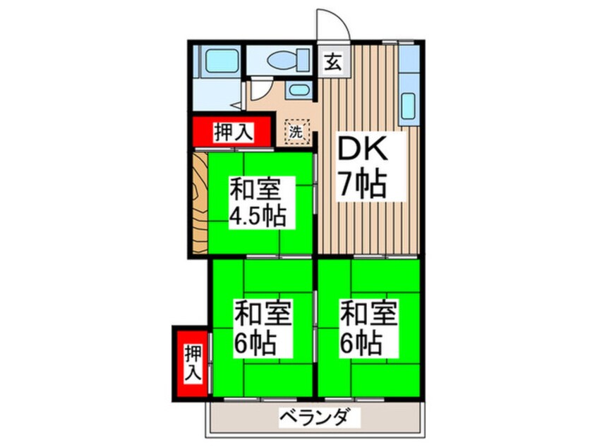 間取図 桜ビラＡ棟