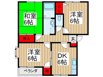 間取図 シャトーフローレンスＢ棟