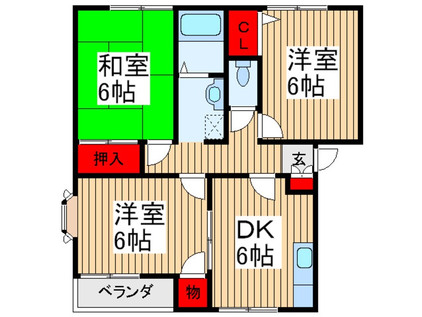 間取図 シャトーフローレンスＢ棟