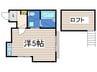メゾンソレイユ 1Rの間取り