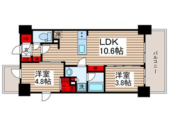 間取図 ﾙﾌｫﾝﾌﾟﾛｸﾞﾚ門前仲町ﾌﾟﾚﾐｱ