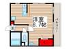 ミリアビタＮｏ．８ 1Rの間取り