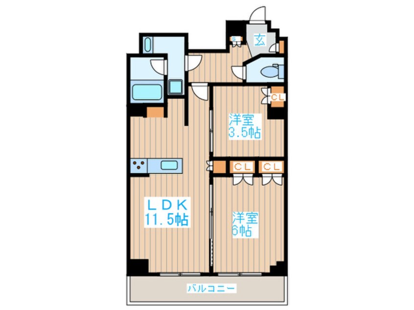 間取図 プレール・ドゥーク新宿WEST