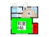 コ－ポ松原Ａ 1Kの間取り