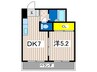 ルート16星和 1DKの間取り