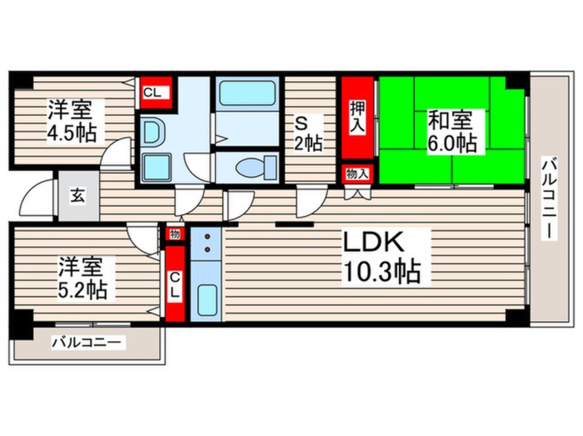 間取図 中葛西スカイハイツ（801）