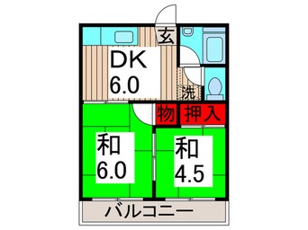 間取図 第二タウンコ－ポ  浅田