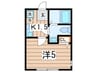コルージャ 1Kの間取り