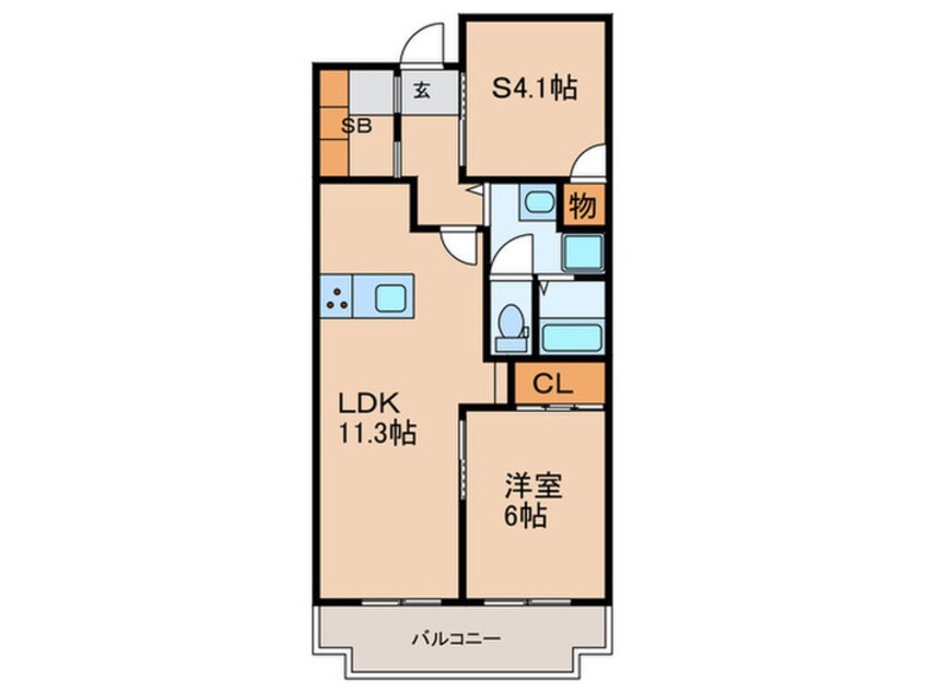 間取図 平野ビル３