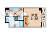 月島リバーサイドハイツ 1Kの間取り