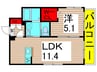カーサフェリス 1LDKの間取り