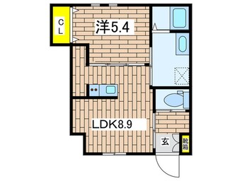 間取図 ﾊｰﾐｯﾄｸﾗﾌﾞﾊｳｽﾄｩｷﾞｬｻﾞｰ杉田