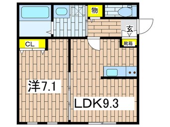 間取図 ﾊｰﾐｯﾄｸﾗﾌﾞﾊｳｽﾄｩｷﾞｬｻﾞｰ杉田