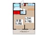 コイヌマハイツ 1LDKの間取り