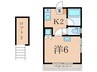 ﾒｿﾞﾝｱﾝﾀﾚｽ SAGINOMIYA 1Kの間取り