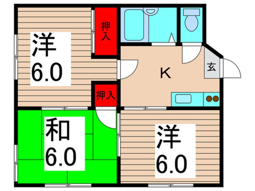 間取図 コーポスギヨシ