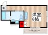 リブレス新河岸Ⅴ 1Rの間取り