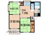ニコーホームマンションＣ館 3DKの間取り