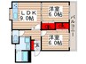 アムール・アドニス鎌ケ谷 2LDKの間取り