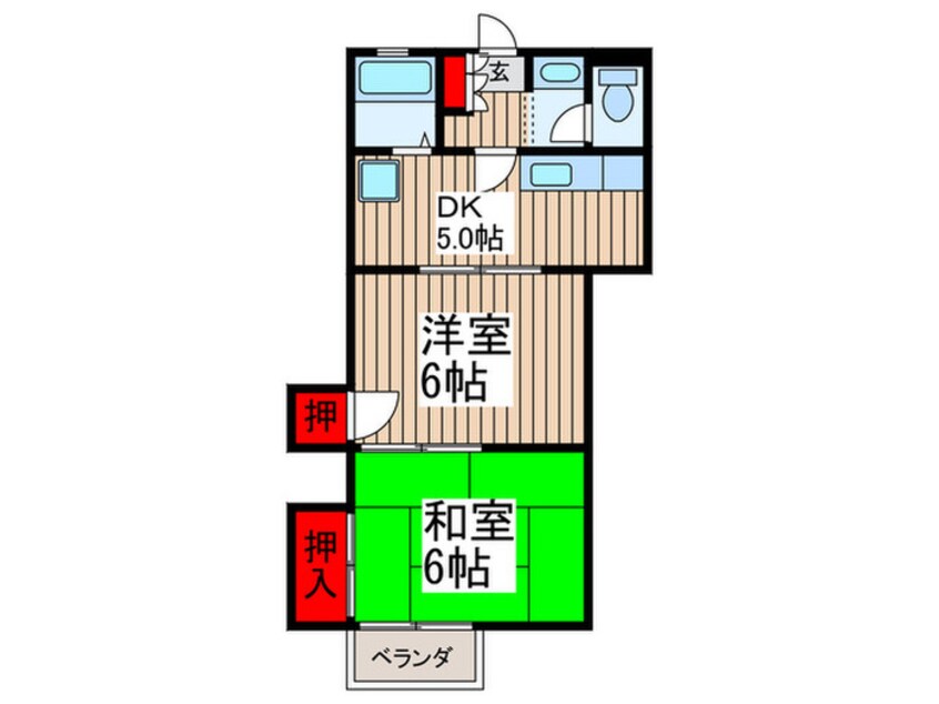 間取図 ヴィラ東川口