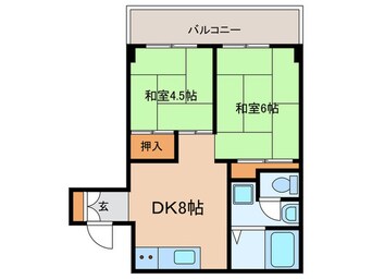 間取図 ﾊﾟ-ｸｻｲﾄﾞ南大井