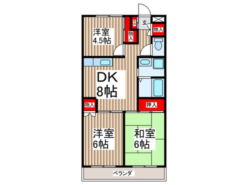 間取図 レスポワール祇園
