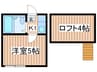 プラザ・ドゥ・デボンＢ 1Kの間取り