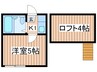プラザ・ドゥ・デボンＢ 1Kの間取り