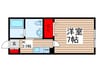 クレスト東村山 1Kの間取り