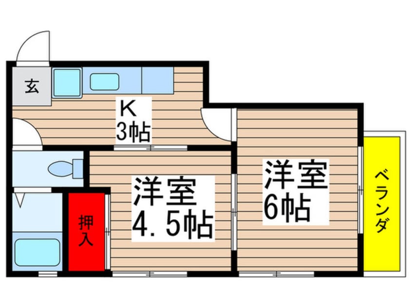間取図 コ－ポ赤谷