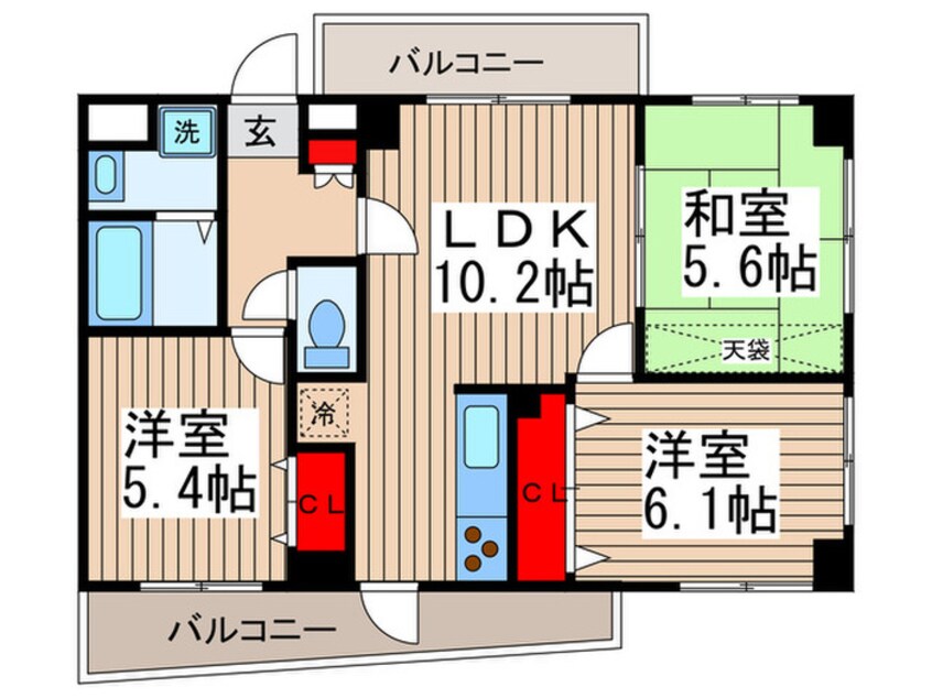 間取図 南行徳ツィンパークス