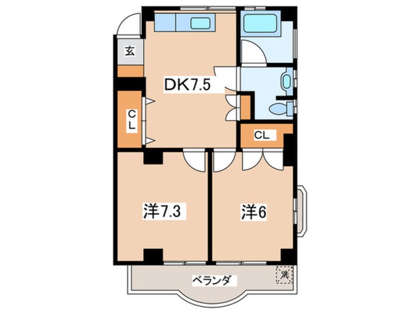 間取図 吉川フラット