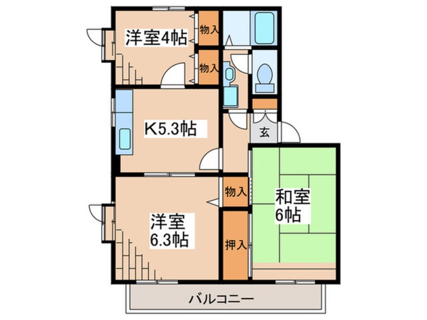 間取図 エクセルハイムＣ