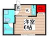 グランシャレー梅島Ⅲ 1Kの間取り