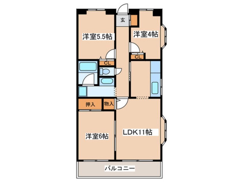 間取図 センターヒルズ21弐番館