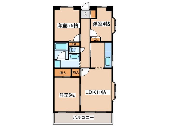 間取り図 センターヒルズ21弐番館