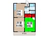 ボンメゾン中村Ｂ 2DKの間取り