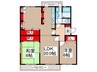 椿峰ニュ－タウン８６街区(408) 2LDKの間取り